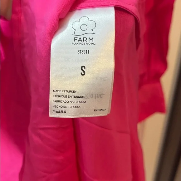 Farm Rio pink cutout long sleeve midi dress size small - Picture 6 of 8